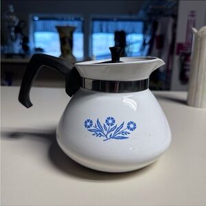 Vintage Corning Ware Kettle Blue Cornflower | 6 Cup Tea Pot